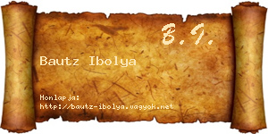 Bautz Ibolya névjegykártya